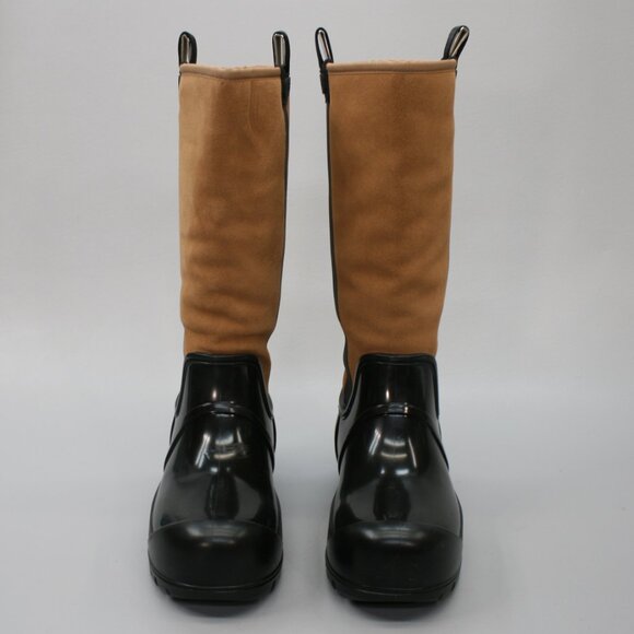 UGGS Ladies 8 Raincloud Tall Waterproof Chestnut Lined Rubber Rain Boots 1133991 - Picture 6 of 11